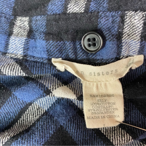 Seven Sisters blue plaid button up flannel shirt - Picture 7 of 7